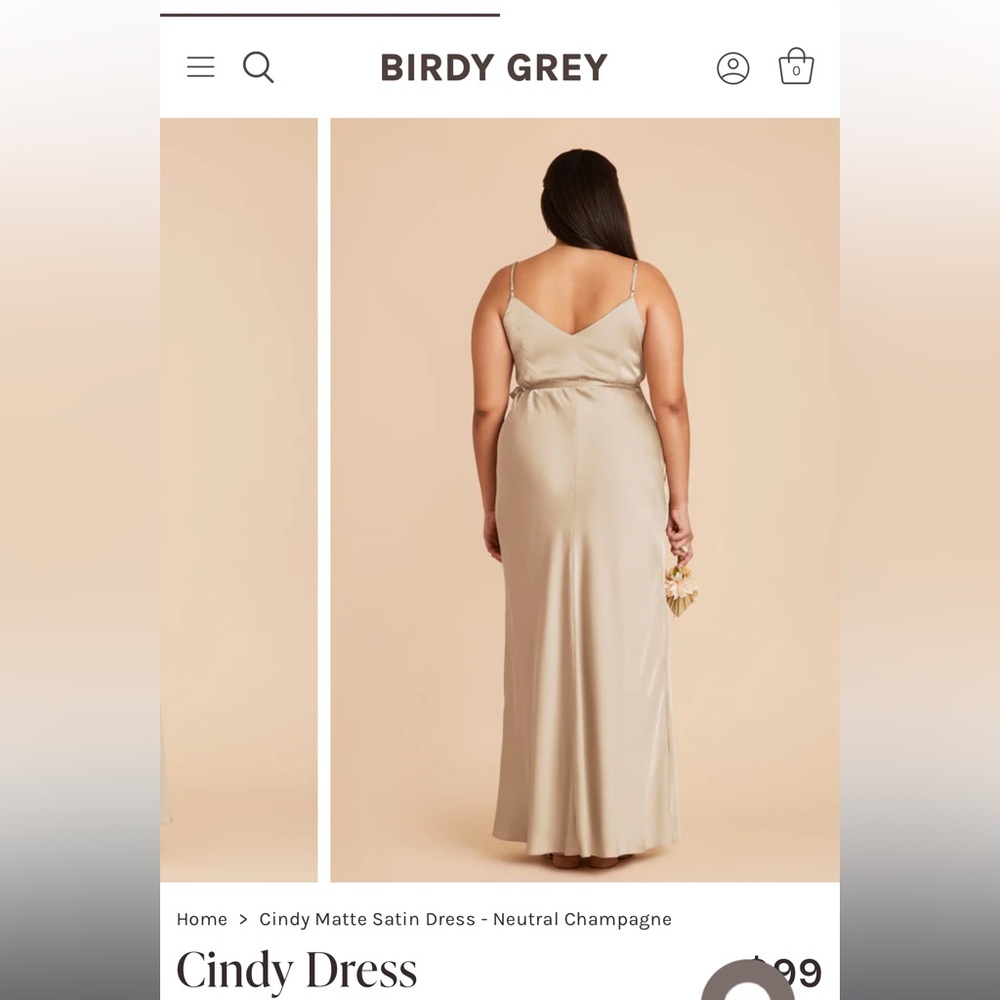 MULTIPLE SIZES Cindy Wrap Shiny Satin Gold Dress - Picture 3 of 7